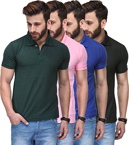 Image of T.N.X Men's Regular Fit Polos (Pack of 4)