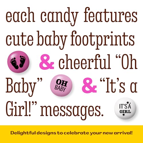 Image of M&M'S World It's A Girl Milk Chocolate Candy 2lb Bag with Pink and White M&M'S for Baby Girl Showers Gender Reveal Parties and Baby Celebration Favors