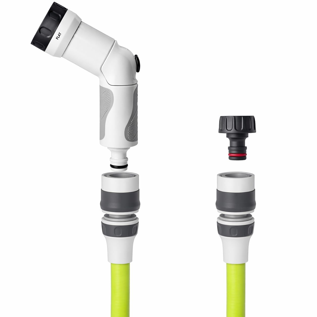 Tubo Acqua Giardino Estensibile con Pistola Multigetto Compatto Leggero Antipiega con Raccordi Rapidi con Sistema Aquastop per irrigazione Lavaggio (25 metri)