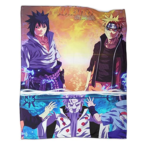 Manta Polar Naruto Anime Mantas y Mantas para sofá Adecuado para Ropa de Cama sofá y Viaje 40x50 Pulgadas 100x130cm Cover