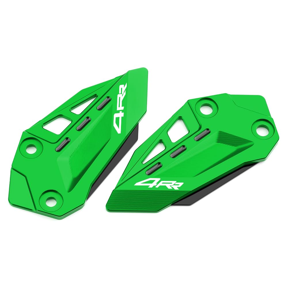 Modeer Für K.awasaki ZX-4R 2023 2024 | ZX-4RR 2023 2024 Motorrad CNC Fersenschutz Fußraste Pedal Protektor Fußraste Fersenplatten Schutzabdeckung Zubehör (zx4rr-grün/schwarz)