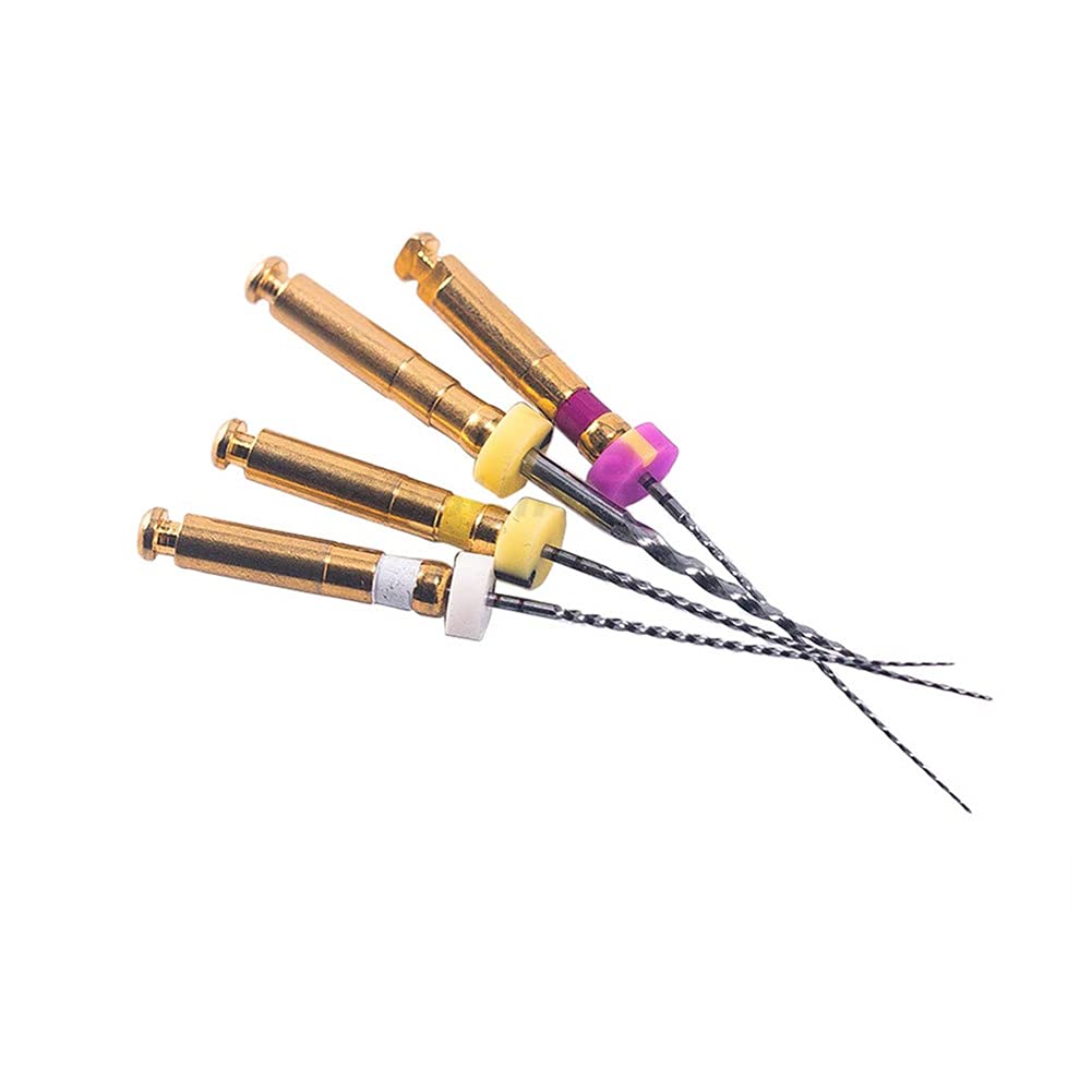 Easyinsmile Endodontic X-PATH NITI Engine Files Dental Endo Rotary Files for Root Canal Motor (25MM-4pcs, Assorted)