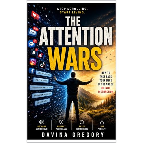 The Attention Wars: How to Take Back Your Mind in the Age of Infinite Distraction Audiolibro Por Davina Gregory arte de porta