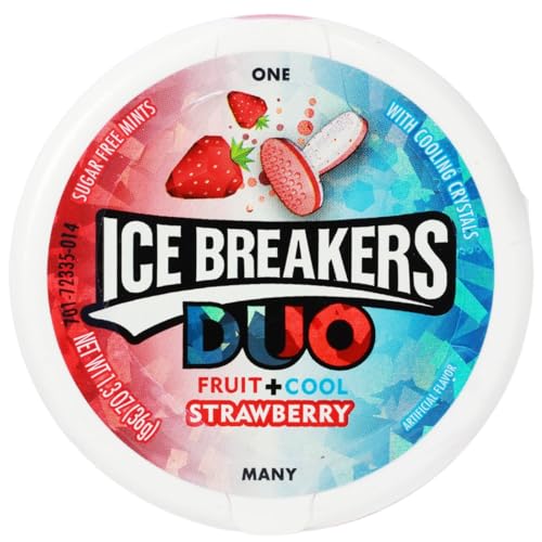 Image of Ice Breakers Duo Fruit + Cool Mints Strawberry, 2 X 36 Gm