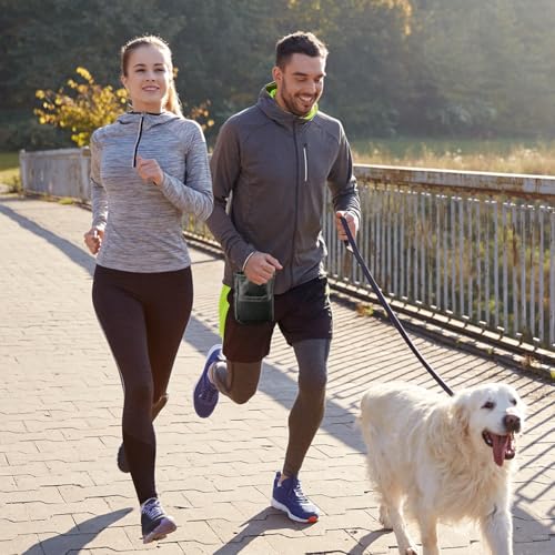 Aomig Leckerlibeutel für Hunde Hundeleckerli Tasche Bauchtasche Hundetraining Bauchtasche Hund Gassitasche Futterbeutel Hunde Apportierbeutel Hunderassen Leckerlitasche Gassigehen Hundetraining (Grau)