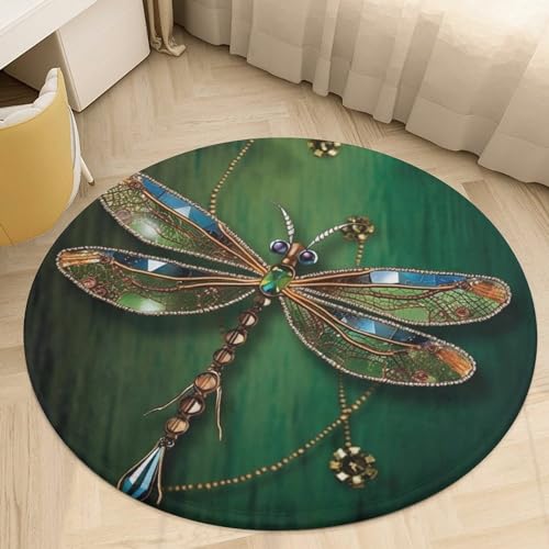 Tapis de sol rond antidérapant velours de corail absorbant - 7