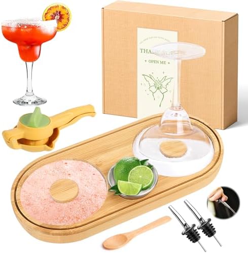 Amazon.com | Margarita Salt Rimmer Set, Handbanary Bamboo Salt Sugar ...