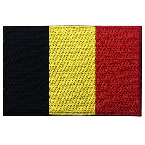 Belgium Flag Embroidered Belgian National Emblem Iron On Sew On Patch