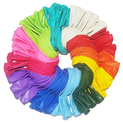 400 Pack Rainbow Balloons 12 Inch Assorted Colors Latex Multicolor Balloon 12 Kinds Colorful Bulk Balloons for Birthday Wedding Baby Shower Anniversaries Store Party Decorations
