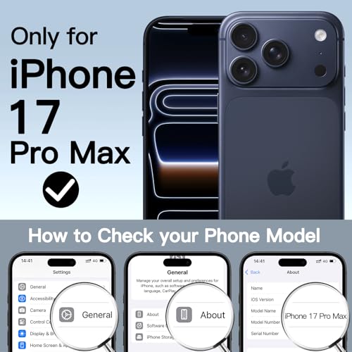 Image of JETech Case for iPhone 17 Pro Max, 360 Protection, Black