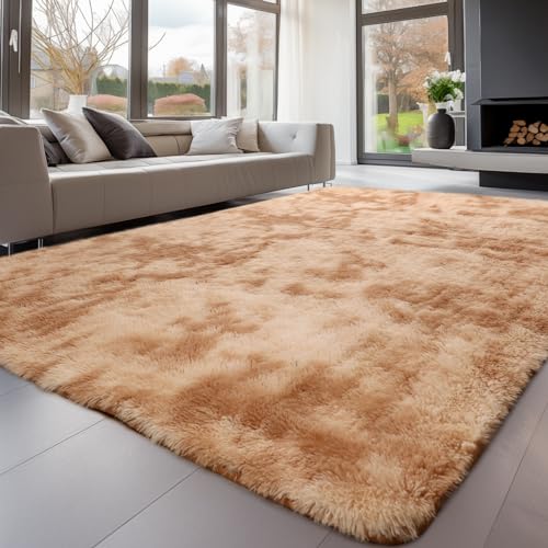 Sour Lemon Hochflor Teppich Teppich Wohnzimmer 240x340 waschbar Anti-Rutsch extra große zottelige...