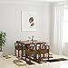 DEV CRAFT Sheesham Wood 4 Seater Dining Table Set for Home Hall || Solid Wood Dining Table with 2 Cushion Chairs for Hotels | Dining Room Sets - Teak Finish