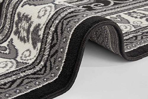 HANSE Home Design Kurzflor Orient Teppich Parwan oriantalisch Perser Look, Farbe:schwarz, Größe:120x160 cm – Bild 4