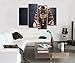 iHAPPYWALL 4 Panel Portrait Ancient Egyptian Pharaoh King Canvas Wall Art Vintage Ancient Egypt The Figure Picture Painting Print On Canvas Ready To Hang