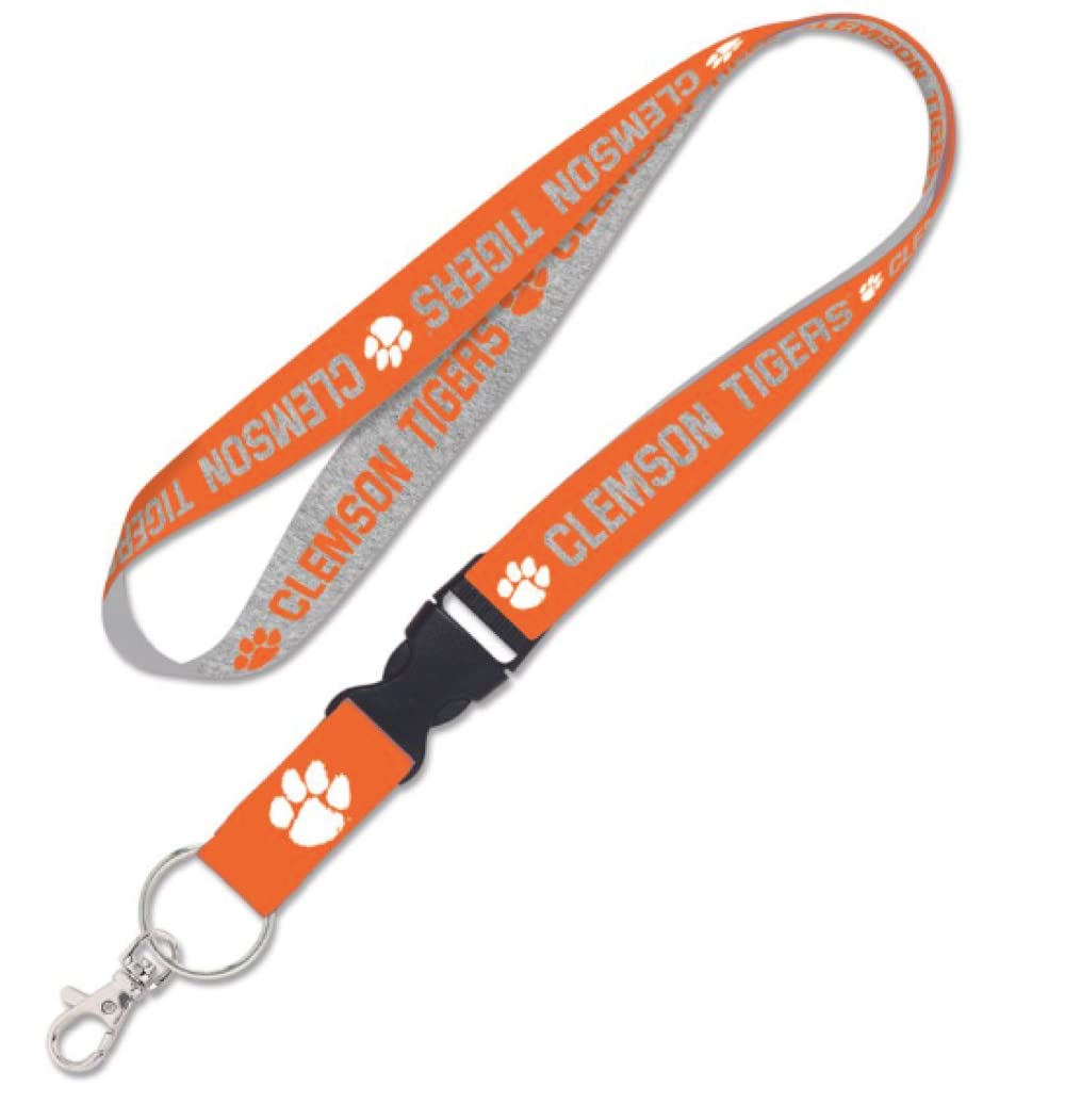 Clemson Tigers HEATHERED Lanyard w/detachable buckle 1