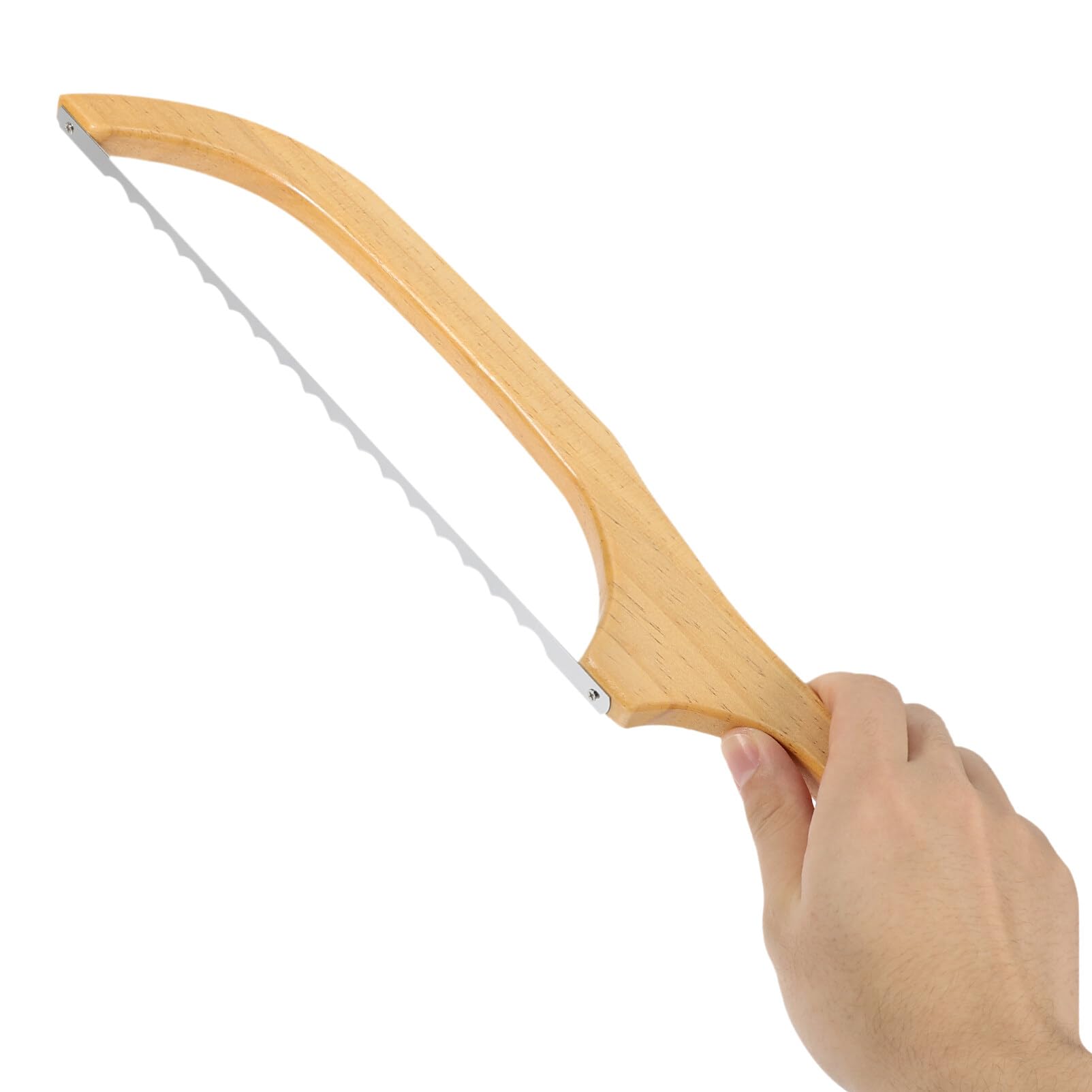 HOLIDYOYO Stainless Steel Bread Slicer Sourdough Knife Baking Tool Ergonomic Design Reusable