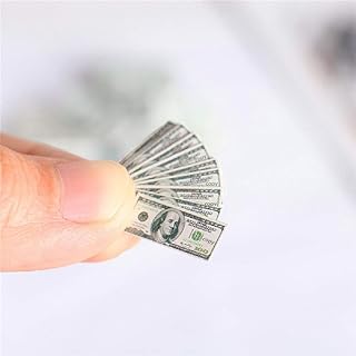 1:12 Dollhouse Miniature Scene Model Mini 150 Pieces Dollar Bills Set (M...