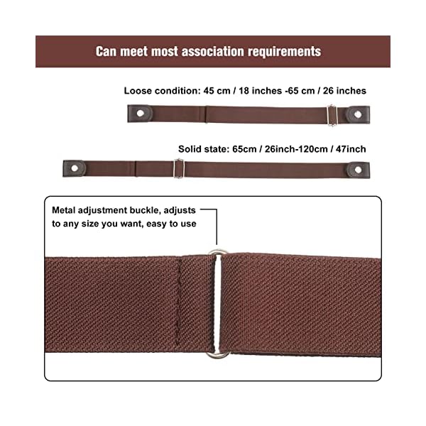 AhlsenL 5 PCS No Buckle Stretch Belt, Stretch Invisible Belt Buckleless Belts Buckle Free Adjustable Belt for Women and Men Jeans Pants - Image 5