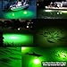 BUDUY 15W 12V Green Fishing Light, IP68 Waterproof Super Bright LED Fish Bait Submersible Dock Underwater Fishing Light Attractants for at Night Snook Crappie with 16.4FT Cord