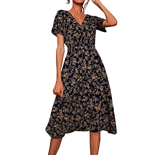 Robe pour occasions festives imprimé floral chic et fluide
