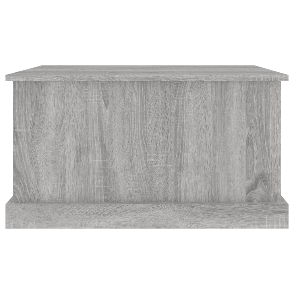 Baúl de almacenamiento gris Sonoma de madera 70 x 40 x 38 cm con tapa, baúl y caja para almacenamiento, organizador para pasillo, pasillo, dormitorio, salón