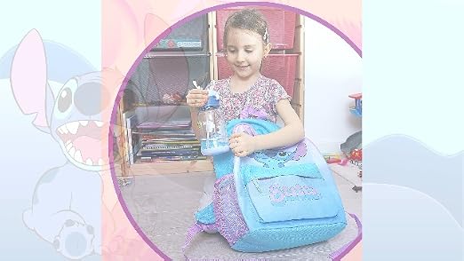 Sac à Dos Enfant Stitch (Lilo Et Stitch) - Bleu, 39 Cm, Pour école Primaire