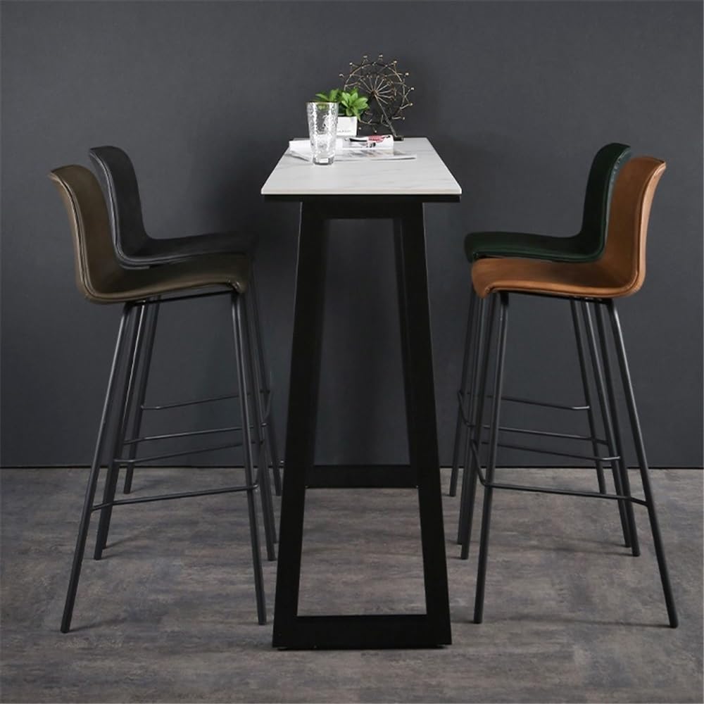 Table de Bar Table de Bar rectangulaire Simple et Longue 100 cm avec Cadre en métal, idéale for la Cuisine, Salle à Manger Le Salon(Grigio)