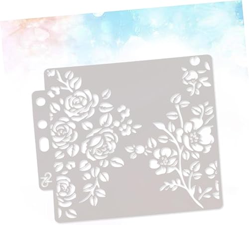 Miniatura 7 de COHEALI Moldes en miniatura para ballena, hojas de dibujo, plantillas de dibujo, regla de encaje, plantillas huecas para pintar cestas en forma de