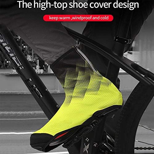 Waterproof Silicone Shoe Covers for Winter Cycling - Thermal Warm Overshoes for Men, Windproof Mountain Bike Accessories, Red Cycling Shoe Covers
