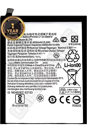 Image of Original BL270 Battery for Lenovo K8 Note K6 Note K6 Plus Battery with 1 Year Warranty**** (Q162)