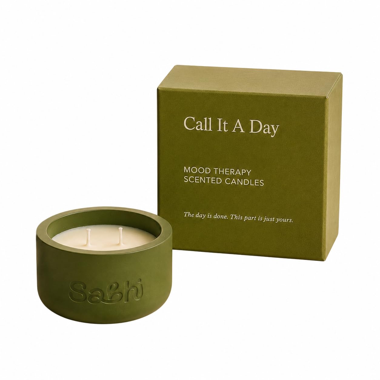 SABHI Call it A Day Aromatherapy Soy Wax Scented Candle | Lavender Vanilla Tonka Bean Patchouli | Relaxation & Sleep | 180g | Concrete Jar | Toxin-Free | 50+ Hour Burn-image-33