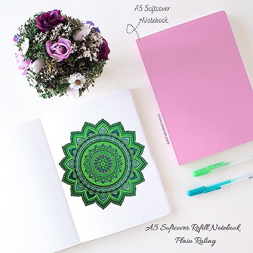 Image of NEORAH - A5 Notebook SOFT COVER | Organiser REFILL | Unruled Notebook Journal | 110 GSM | 160 pages (Size 21 cm x 14.8 cm) Planner Journaling Writing Note Taking Diary, Travellers Journal -LAVENDER