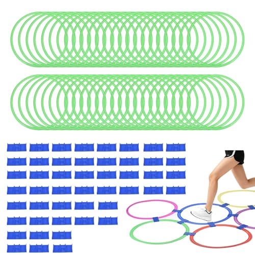 PATIKIL anneaux agilité 48 pcs entraînement vitesse vert 15 pouces
