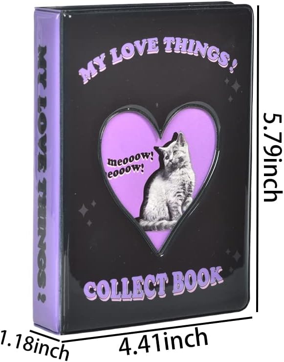 Miniatura 7 de Mini álbum de fotos Kpop de 3 pulgadas, 80 bolsillos, organizador de tarjetas fotográficas, portátil, morado, hueco, colección de tarjetas, soportes