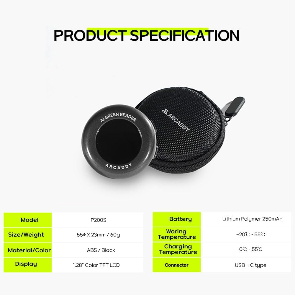 Digital Putting Green Reader Golf Putting Training Aid Golf Accessories Gift, 55mm*23mm, Black