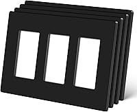 Vista 23 de CML - Placa de pared decorativa sin tornillos, 2 cubiertas de salida de bandas, paquete de 4 placas decorativas para interruptor de luz, cara lisa