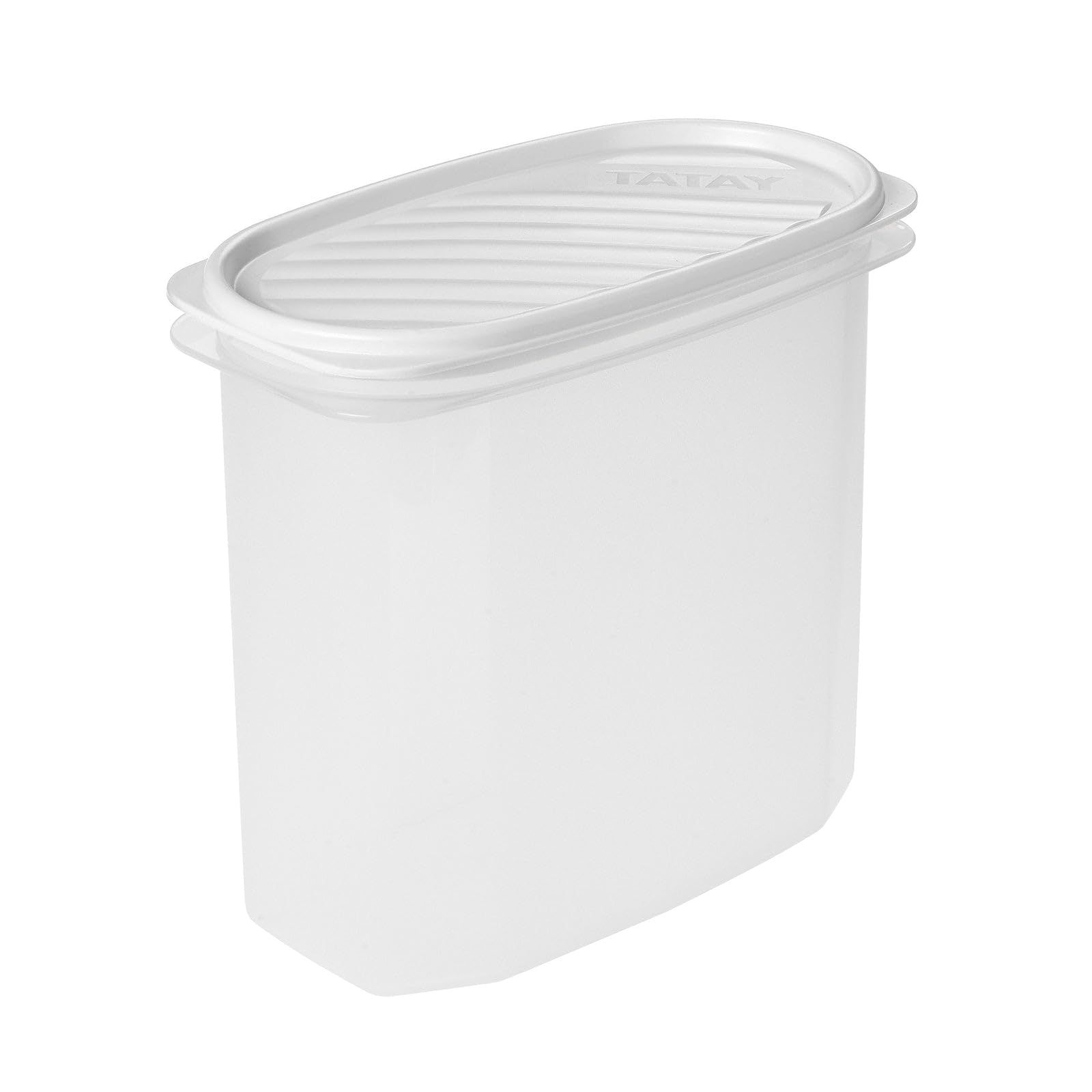 Tatay White Food Container 2L Top Flex | Pressure Lid | Plastic Food Containers With Lids | Microwave, Dishwasher, Fridge & Freezer Safe | Bpa-Free Plastic | 18.4X9.7x17.8 Cm,