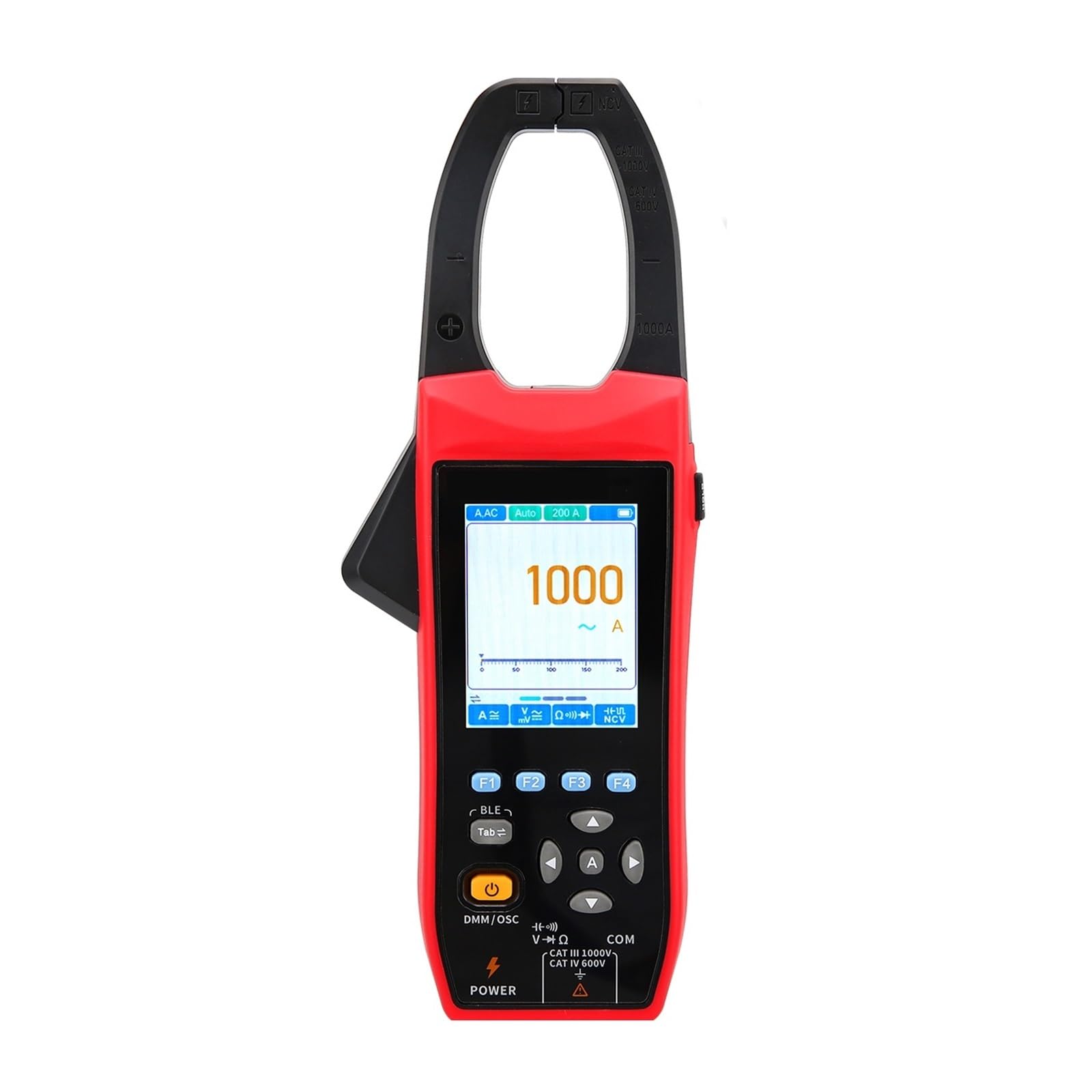 Inteligentny Oscyloskopowy Miernik Cęgowy 1000A True RMS Typ C Ładowanie/Aplikacja Bluetooth Prąd Rozruchowy