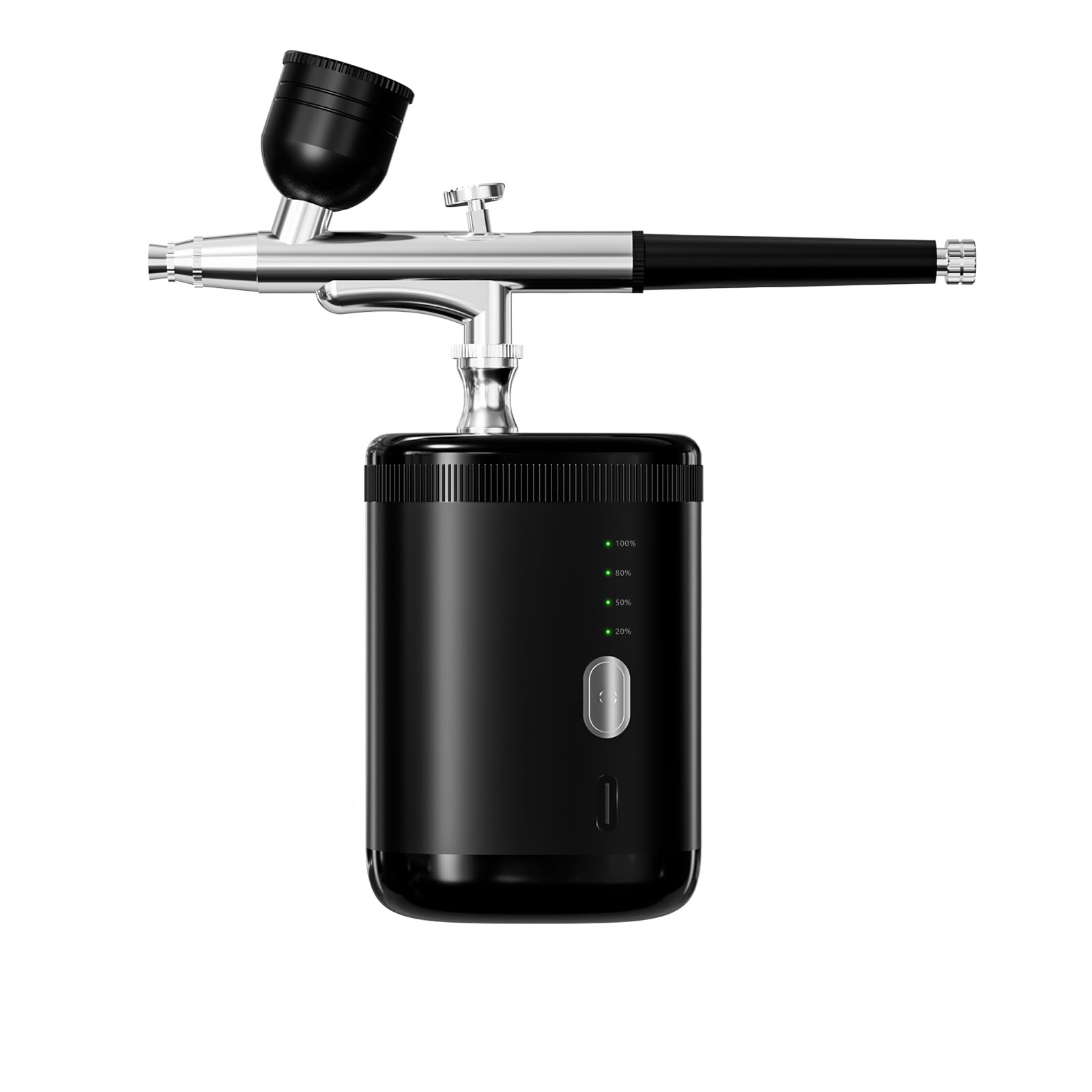 Kit aerografo: pistola a spruzzo portatile con ugello da 0,3/0,5 mm, set di pistola a spruzzo ricaricabile senza fili adatto: pennello ad aria per unghie, arte, spruzzatura di colore, modello, pittura