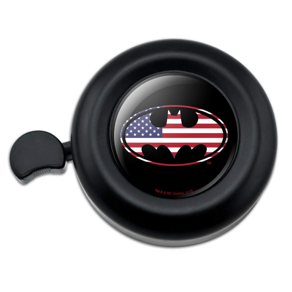 GRAPHICS & MORE Batman USA American Flag Shield Logo Bicycle Handlebar Bike Bell