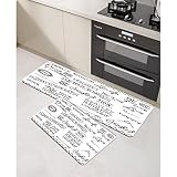 URSOPET 2 Pièces Tapis Cuisine Devant Evier Antidérapant,,Tapis de Sol Absorbant Lavable DécorationAventure, Plusieurs Citations sur Le Bonheur et la valorisation de soi Phrases édifiantes,