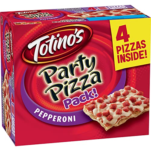 Totino's Party Pizza Pack, Pepperoni, Frozen Pizza, Frozen Snacks, 4 Ct, 40.8 oz