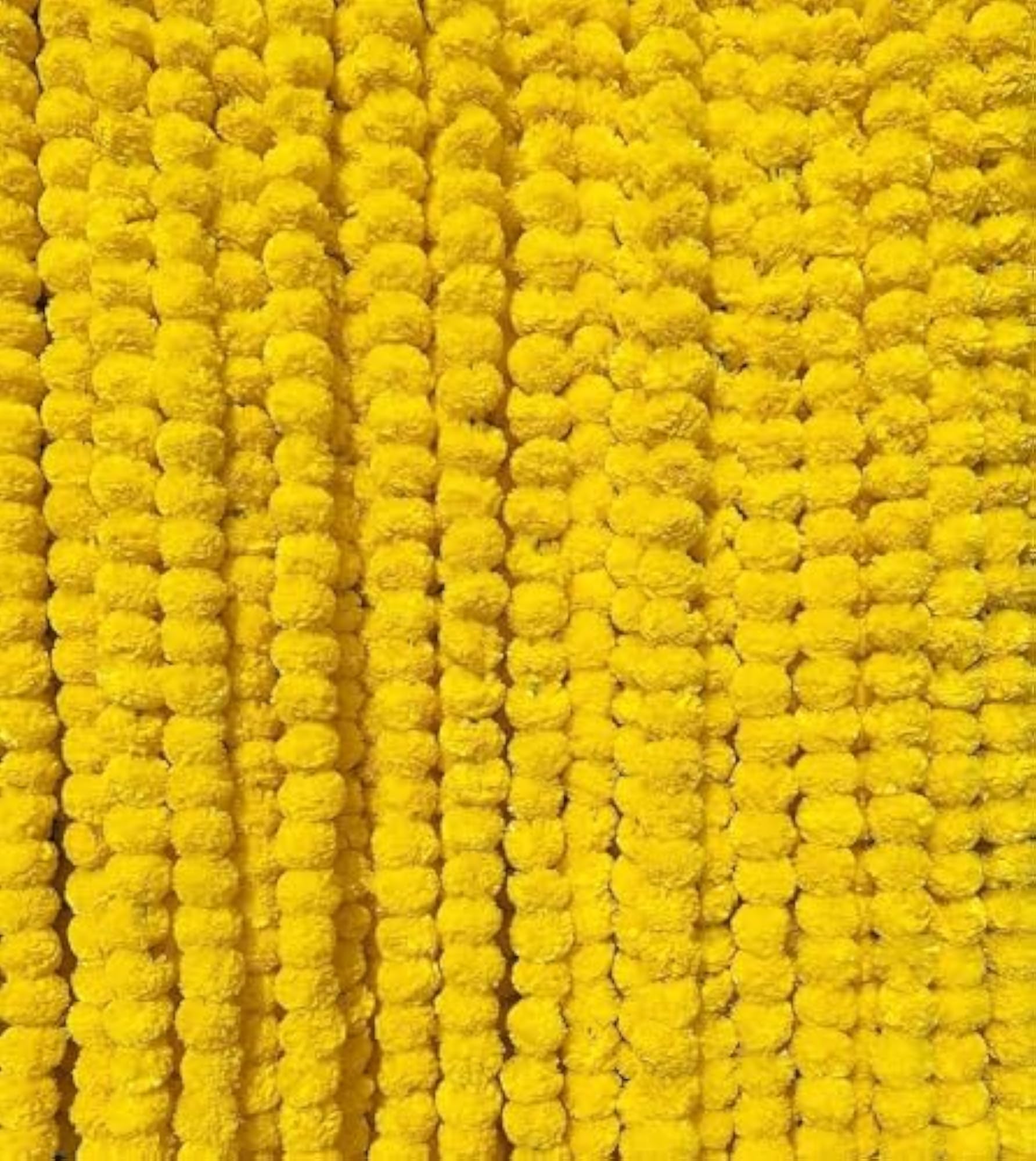 Pack of 5 Artificial Gainda Flowers Strings for Decoration