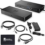 Dell WD19TB Thunderbolt Dock - 1 Year Warranty, Docking Station with 180W Adapter, HDMI, DisplayPort, Thunderbolt Cable, Cloth - Dell Docking Station Dual Monitor for Laptop & Computers (Renewed)
