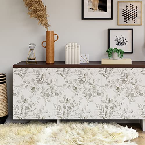 Floral Wallpaper Peel And Stick Wallpaper Boho Wallpaper For Bedroom Floral Removable Wallpaper Self Adhesive Contact Paper For Cabinets Textured Wallpaper Leaf Vintage Wallpaper Nursery 17.3"X78.7" #TOP5