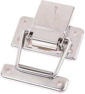 1PC Cabinet Box Latch Hasp Stainless Steel Latch Hasp Lock for Cabinet Case Spring Loaded Latch Catch Hasp