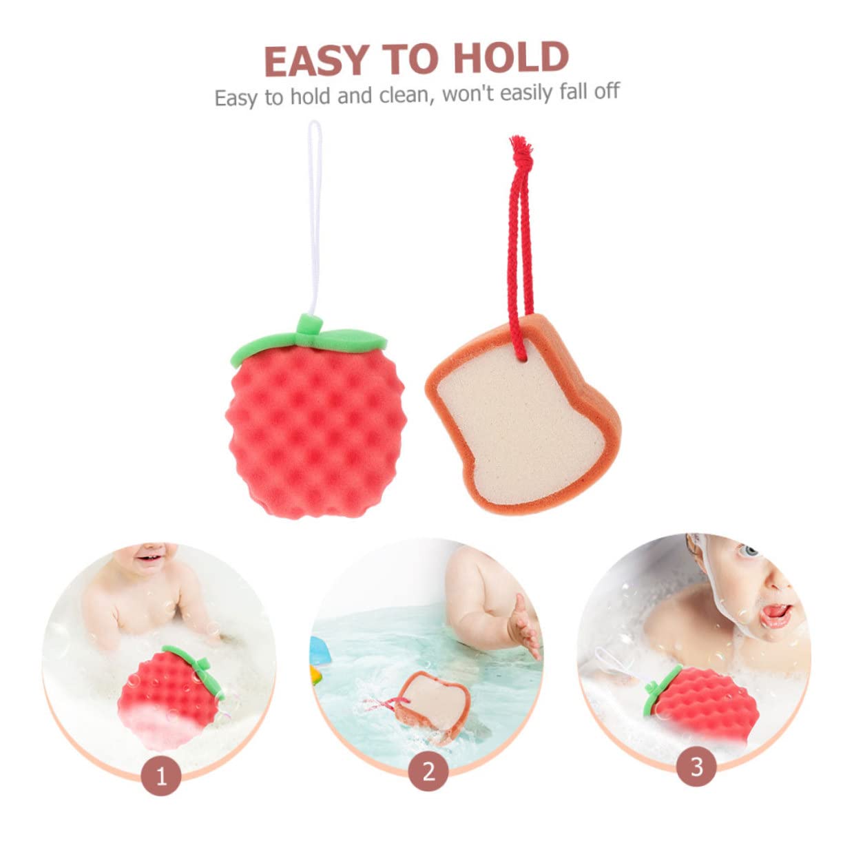 MAGICLULU 6 Piezas Esponja De Baño Para Bebé Depurador De Bañera Suministros De Baño Esponjas De Baño Para Ducha Esponja De Baño Natural Nailon Niño Pequeño Esponja Suave Rojo Cuerpo