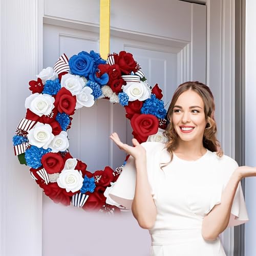 Image of 12 inch Wreath Hanger Over the Door Hooks, Non Scratch Wreath Door Hanger Hooks for Hanging Welcome Sign, Metal Wreath Hangers for Front Door Decor, Thin Door Hanger for Easter Christmas Home Decoration