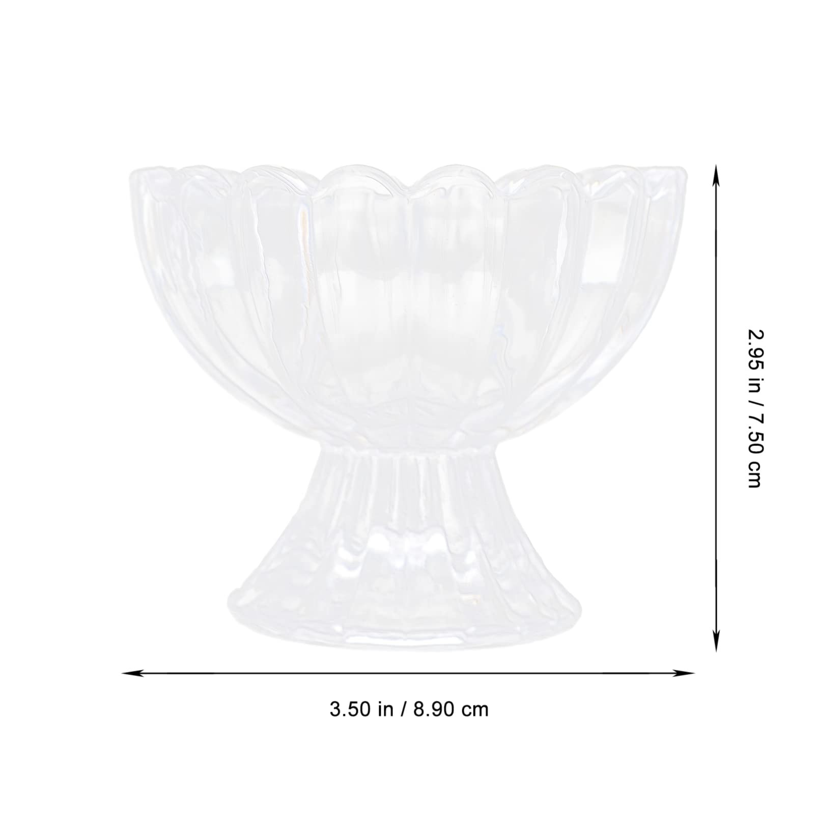 PRETYZOOM 1 Juego Copa De Helado Tazón De Postre Tazones De Postre Con Frutas Vasos De Cristal Con Pie Vasos De Platos Para Helado Tazones Para Helado Copa De Aperitivo Copas 6 piezas