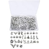 ARTCXC 1Box(100g) 10-30mm Mixed Style Christmas Tree Snowflakes Deer Bell Stocking Christmas Accessory Charms Pendants for Jewelry Bracelet Necklace Earrings Making DIY Crafting